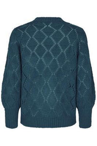 Kaffe KAjoanna Pullover 3/4 Sleeve-Moroccan Blue-Fi&Co Boutique