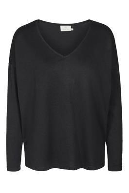 Kaffe KAsiane V Neck Pullover-Black Deep-Fi&Co Boutique