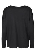 Load image into Gallery viewer, Kaffe KAsiane V Neck Pullover-Black Deep-Fi&amp;Co Boutique
