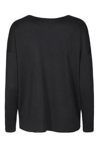 Kaffe KAsiane V Neck Pullover-Black Deep-Fi&Co Boutique