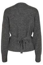 Load image into Gallery viewer, Kaffe KAwendy Wrap Cardigan-Dark Grey Melange-Fi&amp;Co Boutique
