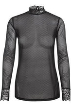 Load image into Gallery viewer, Kaffe Pam Mesh T-Shirt-Black Deep-Fi&amp;Co Boutique
