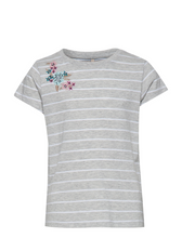 Load image into Gallery viewer, KONEVA S/S EMBROIDERY STRIPE TOP JRS-Bright White-Fi&amp;Co Boutique
