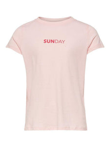 KONWEEKDAY S/S TOP BOX JRS-Bright White / Print: Thursday-Fi&Co Boutique