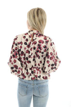 Load image into Gallery viewer, Lokita Milano Leaf Pattern Blouse-Red-Fi&amp;Co Boutique
