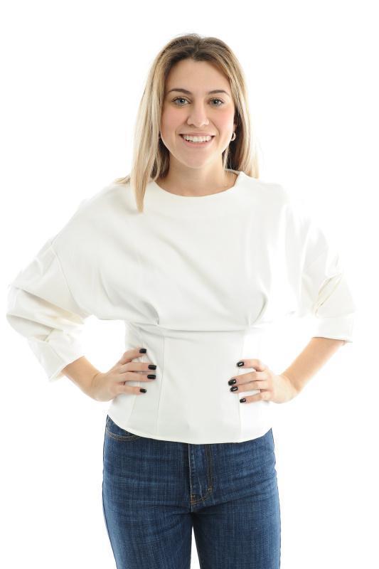 Lokita Milano White Blouse Zip-White-Fi&Co Boutique