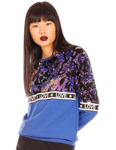 Load image into Gallery viewer, Minueto BlingBling Sweatshirt-Blue-Fi&amp;Co Boutique
