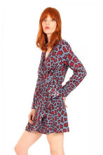 Load image into Gallery viewer, Minueto Blue Leo Dress-Blue-Fi&amp;Co Boutique
