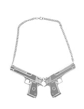 Load image into Gallery viewer, Minueto Guns Necklace-Silver-Fi&amp;Co Boutique
