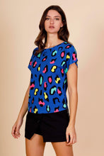 Load image into Gallery viewer, Minueto Mix Leo T-Shirt-Blue-Fi&amp;Co Boutique
