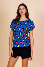 Load image into Gallery viewer, Minueto Mix Leo T-Shirt-Blue-Fi&amp;Co Boutique
