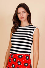 Load image into Gallery viewer, Minueto Striped T-Shirt-White-Fi&amp;Co Boutique
