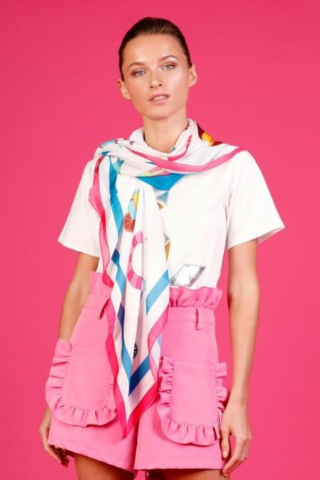 Minueto Unicorn Scarf-White-Fi&Co Boutique