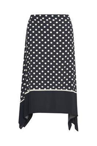 Part Two Bayan Skirt-Dark Navy Dot Print-Fi&Co Boutique