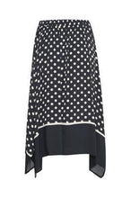 Load image into Gallery viewer, Part Two Bayan Skirt-Dark Navy Dot Print-Fi&amp;Co Boutique
