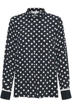 Load image into Gallery viewer, Part Two Birgith Shirt-Dark Navy Dot Print-Fi&amp;Co Boutique
