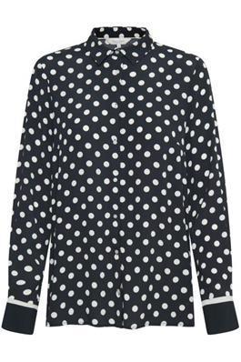 Part Two Birgith Shirt-Dark Navy Dot Print-Fi&Co Boutique