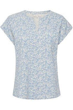 Load image into Gallery viewer, Part Two Kedita T-Shirt-Light Blue Flower Print-Fi&amp;Co Boutique
