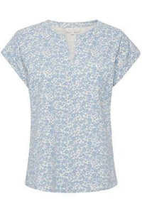 Part Two Kedita T-Shirt-Light Blue Flower Print-Fi&Co Boutique