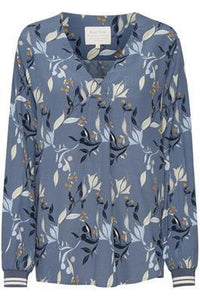 Part Two Pax Blouse-Blue Japanese Print-Fi&Co Boutique