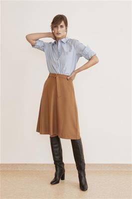 Part Two Taissa Skirt-Dark Camel Melange-Fi&Co Boutique