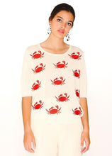 Load image into Gallery viewer, Pepaloves Crab Embroidery Sweater-Ivory-Fi&amp;Co Boutique
