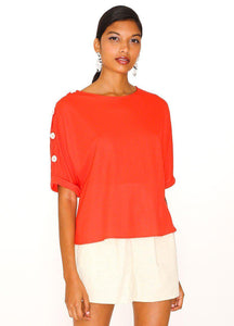 Pepaloves Diana Blouse-Red-Fi&Co Boutique