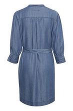 Load image into Gallery viewer, Soaked in Luxury SLDariana Tunic Dress-Medium Blue Denim-Fi&amp;Co Boutique
