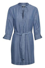 Load image into Gallery viewer, Soaked in Luxury SLDariana Tunic Dress-Medium Blue Denim-Fi&amp;Co Boutique
