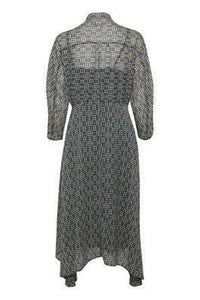 Soaked in Luxury SLMista Dress-Teal Geometric Pattern-Fi&Co Boutique