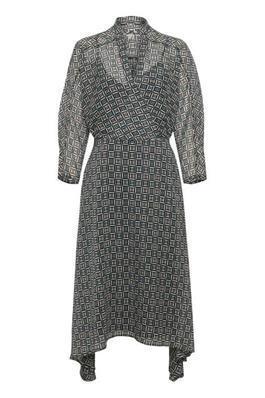 Soaked in Luxury SLMista Dress-Teal Geometric Pattern-Fi&Co Boutique