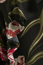 Load image into Gallery viewer, Soaked in Luxury Tatum Blouse-Black Tulip Print-Fi&amp;Co Boutique
