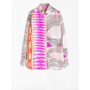 Vilagallo Dover Shirt-Como Pink Silk Print-Fi&Co Boutique