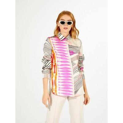 Vilagallo Dover Shirt-Como Pink Silk Print-Fi&Co Boutique