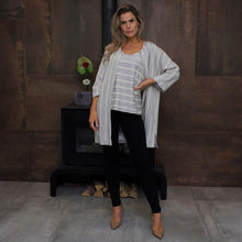 Load image into Gallery viewer, Vilagallo Irene Coat-Camel Stripe-Fi&amp;Co Boutique
