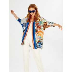 Vilagallo Mariana Jacket-Summer Collage Print-Fi&Co Boutique