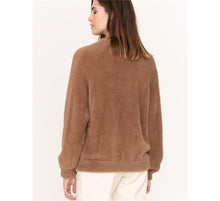 Load image into Gallery viewer, Yerse Faux fur knit bomber-Camel-Fi&amp;Co Boutique
