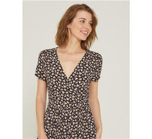 Load image into Gallery viewer, Yerse Long Flowy Dress-Black Print-Fi&amp;Co Boutique
