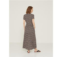 Load image into Gallery viewer, Yerse Long Flowy Dress-Black Print-Fi&amp;Co Boutique
