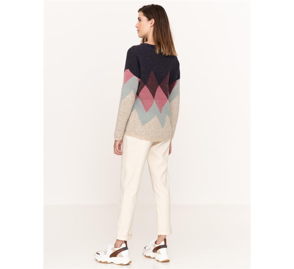Yerse Multicolor jacquard jumper-Multicolor-Fi&Co Boutique