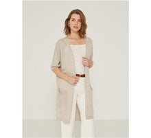 Load image into Gallery viewer, Yerse Organic-linen maxi cardigan-Natural-Fi&amp;Co Boutique
