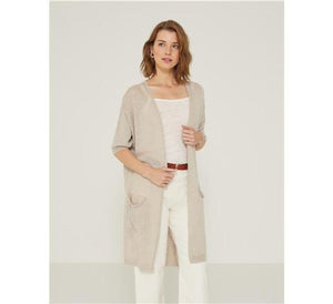 Yerse Organic-linen maxi cardigan-Natural-Fi&Co Boutique